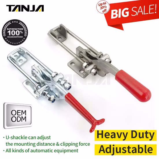 Braçadeira de trava articulada de aço inoxidável ajustável para serviços pesados