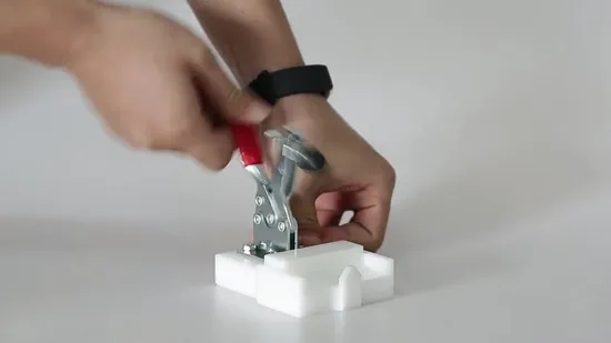 Braçadeira push-pull de fixação rápida resistente antiderrapante vermelho, montagem horizontal, capacidade de retenção