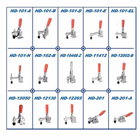Fabricante de hardware Huiding Liberação rápida Push Pull Latch Tipo Aço inoxidável Heavy Duty Toggle Ficture Clamp para Máquina Industrial de Carpintaria